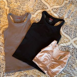Spanx lot -2 tanks, one bra
